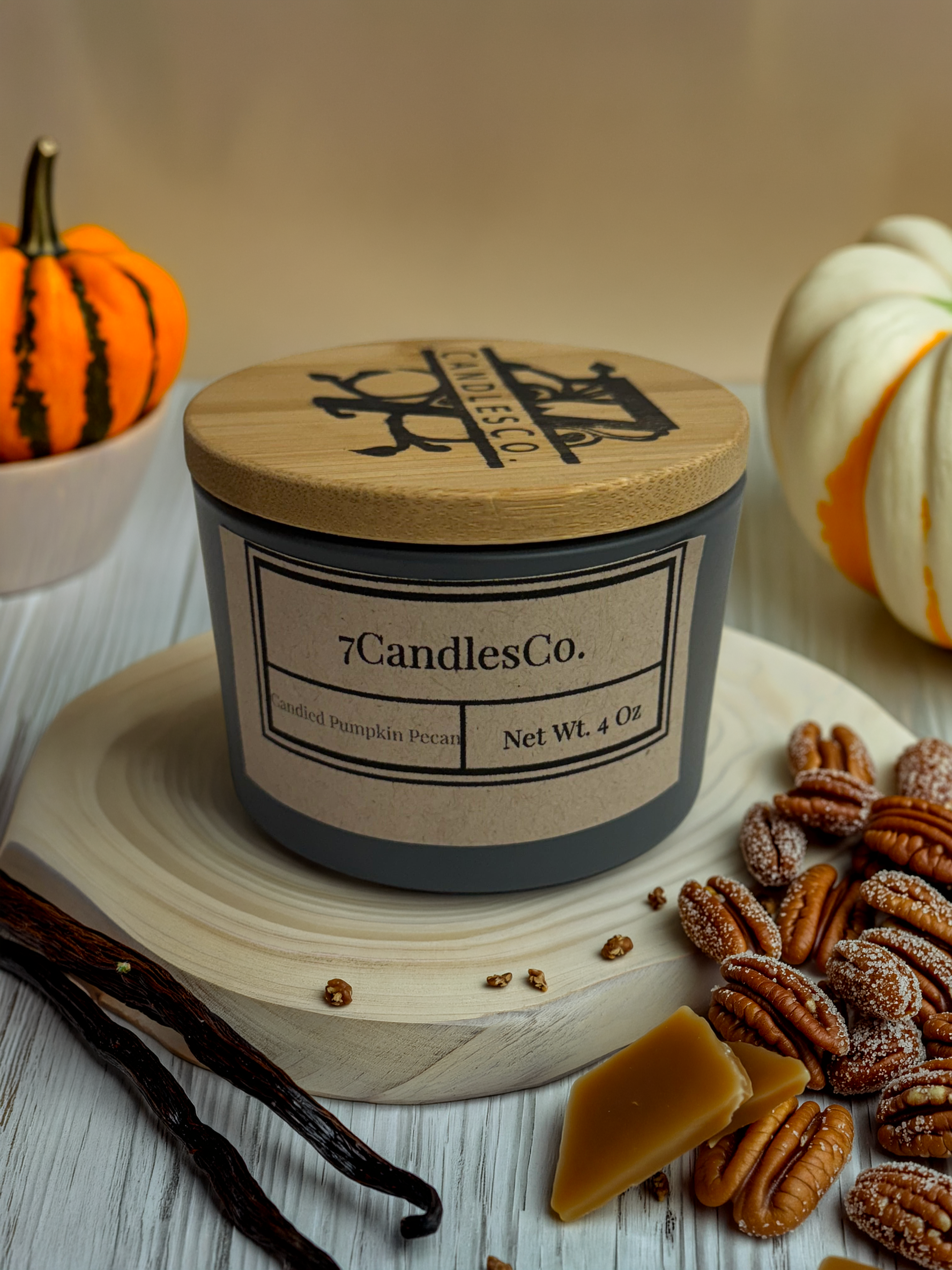 Candied Pumpkin Pecan - 4oz Soy Wax Candle