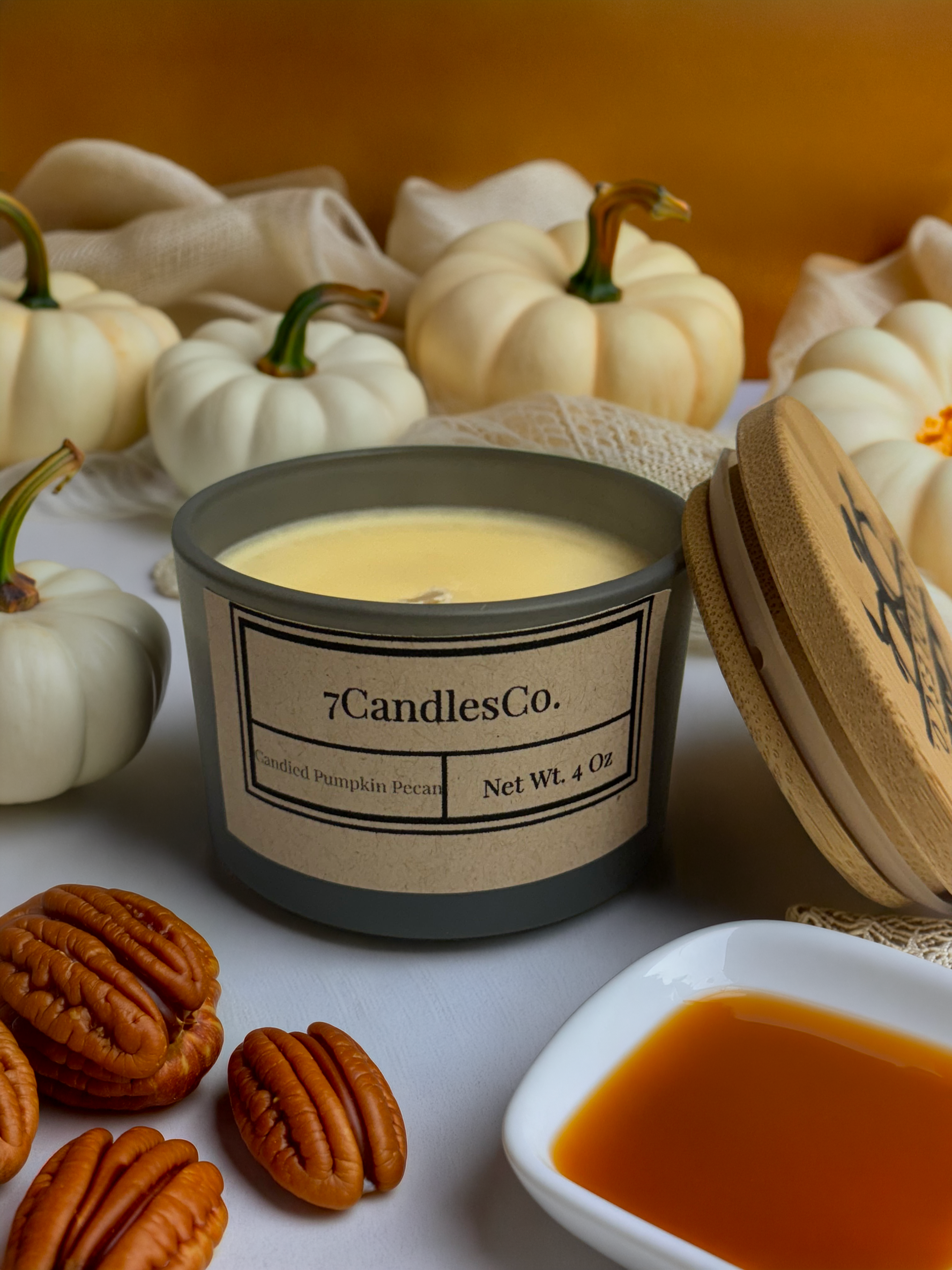Candied Pumpkin Pecan - 4oz Soy Wax Candle