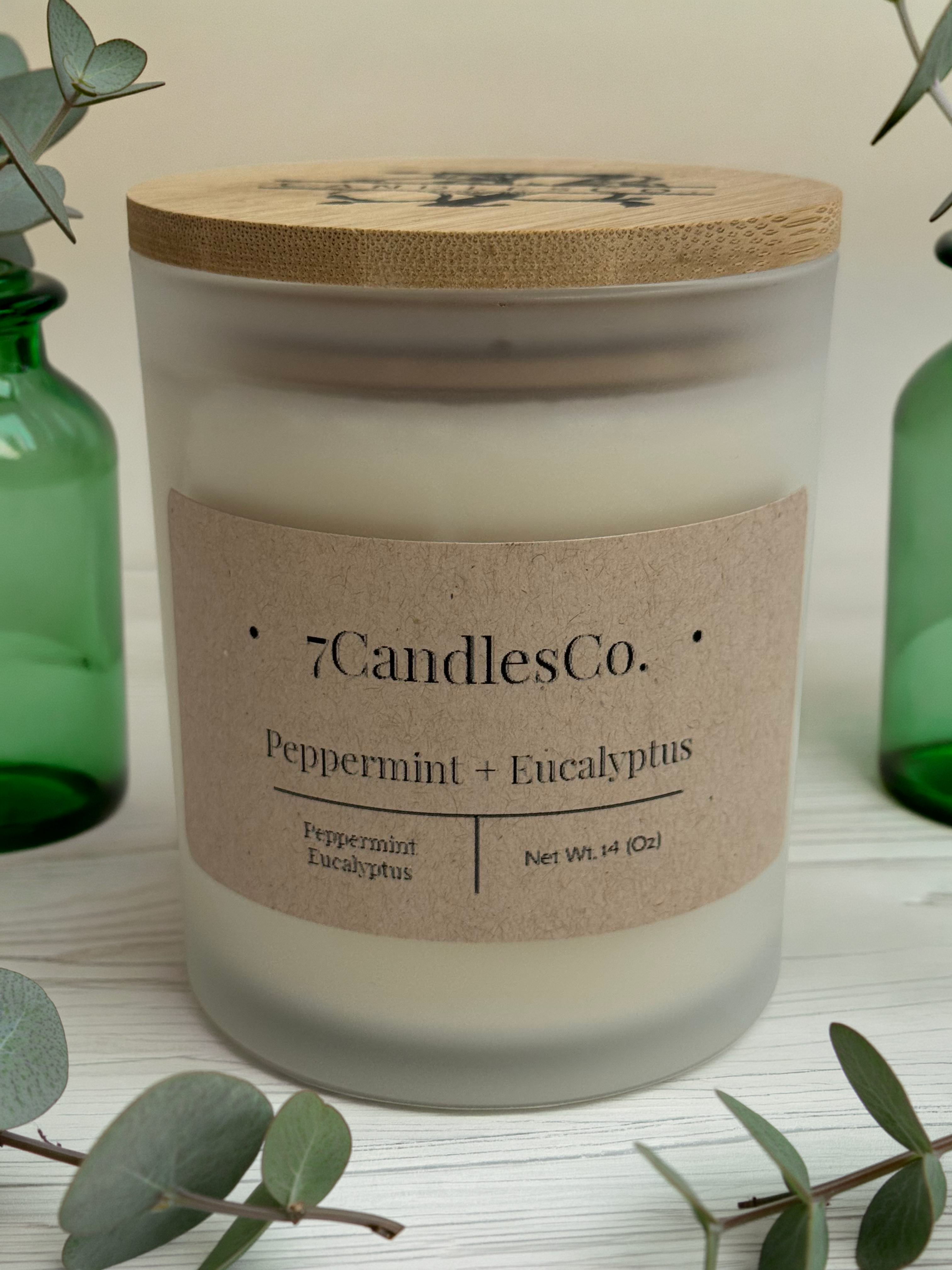 Peppermint & Eucalyptus - 14oz Soy Candle