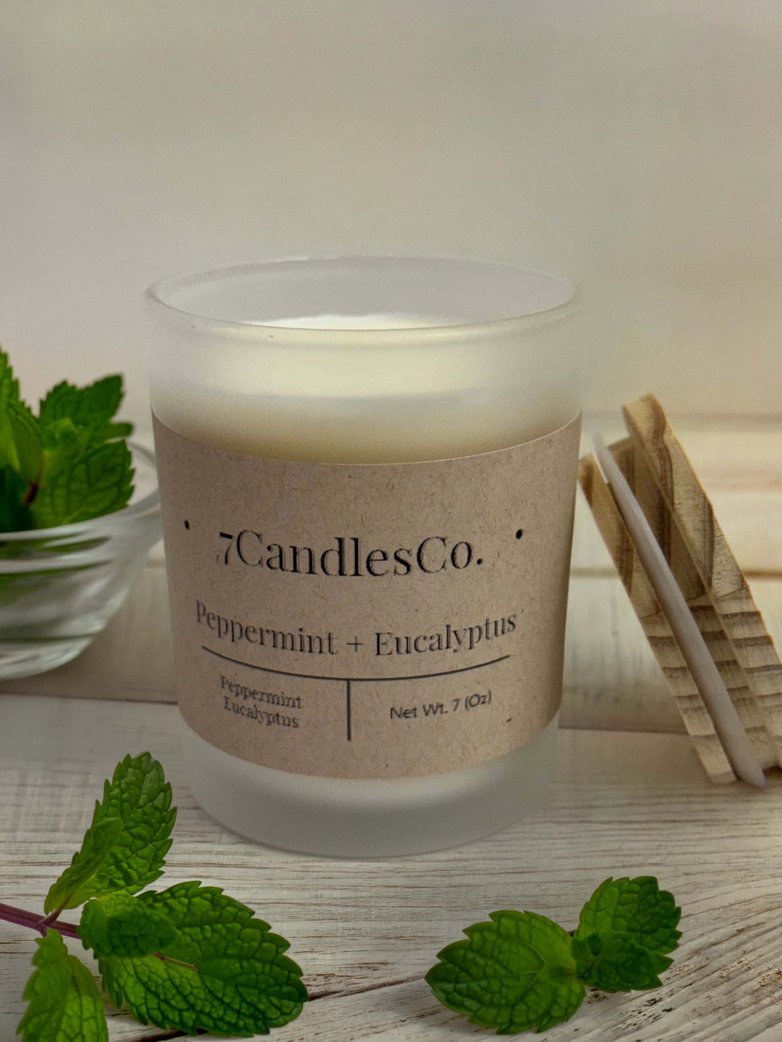 Peppermint & Eucalyptus – 7oz Soy Candle